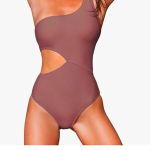 Cupshe Brown One-Piece Swimsuit with Cutout Design